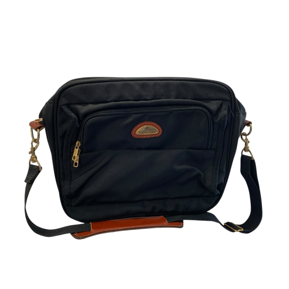 Samsonite Messanger Shoulder Travel Bag Black Adjustable Strap‎ Business Trip